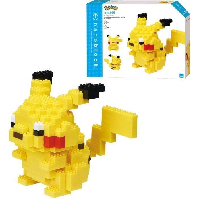 Figura para construir - BANDAI - NANOBLOCK - Pokémon - Pikachu Deluxe 3 Figura para construir - BANDAI - NANOBLOCK - Pokémon - Pikachu Deluxe 3