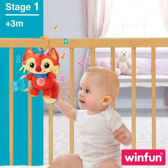 Peluche Sonajero Winfun Zorro 13,5 x 26,5 x 7,5 cm (6 Unidades) 4 Peluche Sonajero Winfun Zorro 13,5 x 26,5 x 7,5 cm (6 Unidades) 4
