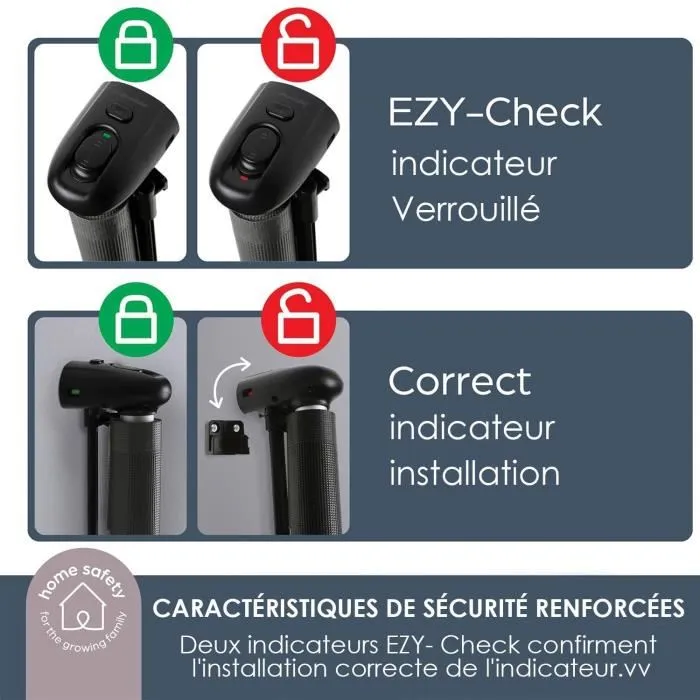 Dreambaby Barrera de Seguridad Retráctil Extra Alta H90 - Negro - 60 a 140 cm 5