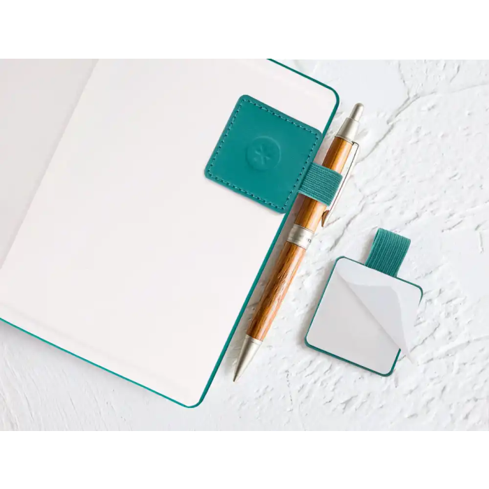 Antartik Portabolígrafo Autoadhesivo para Cuaderno Note con Elástico hasta 15 mm, Verde Aguamarina, Material PU, 40x40 mm 8 Antartik Portabolígrafo Autoadhesivo para Cuaderno Note con Elástico hasta 15 mm, Verde Aguamarina, Material PU, 40x40 mm 8