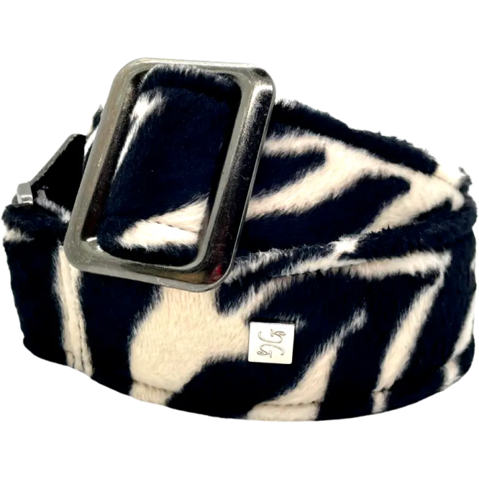 GETM Correa Guitarra Bajo Zebra Nailon Piel Terciopelo Ajustable 165cm 1