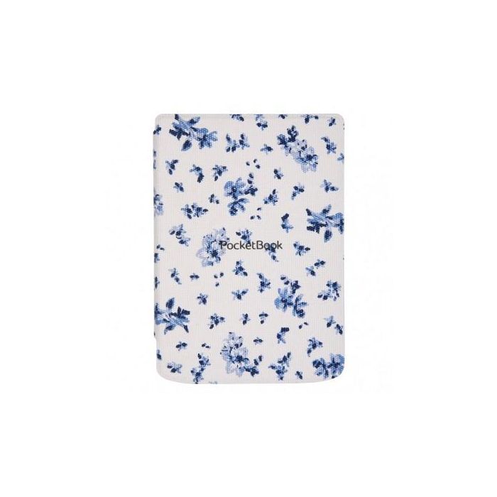 Pocketbook Funda Carcasa Shell Series Verse Plus/Pro para eReader 6 Pulgadas Diseño Patrón Flores Blanco y Azul