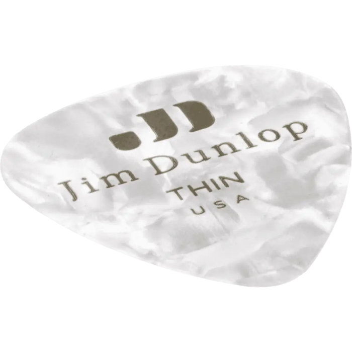 Dunlop Pack 12 Púas Genuine Celluloid Thin Blanco Perlado 0 Dunlop Pack 12 Púas Genuine Celluloid Thin Blanco Perlado 0