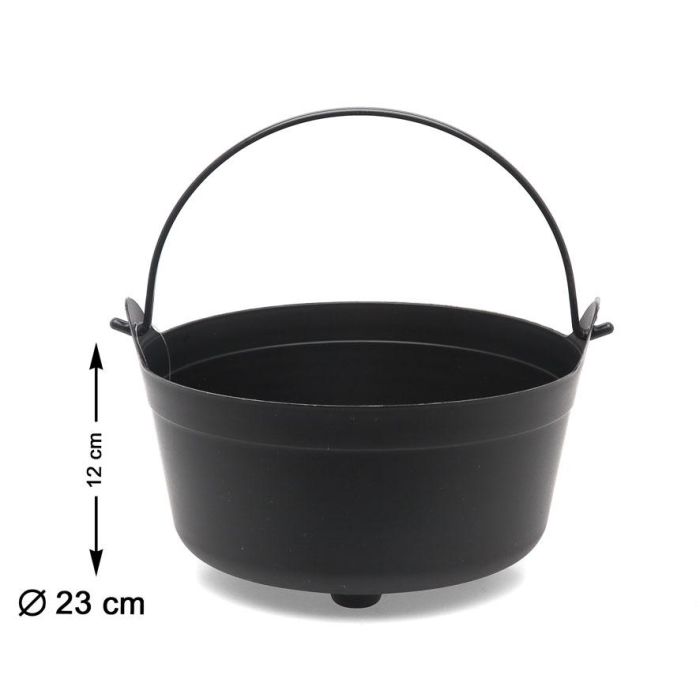 Cubo Negro Halloween Para Recoger Caramelos 12x23 cm