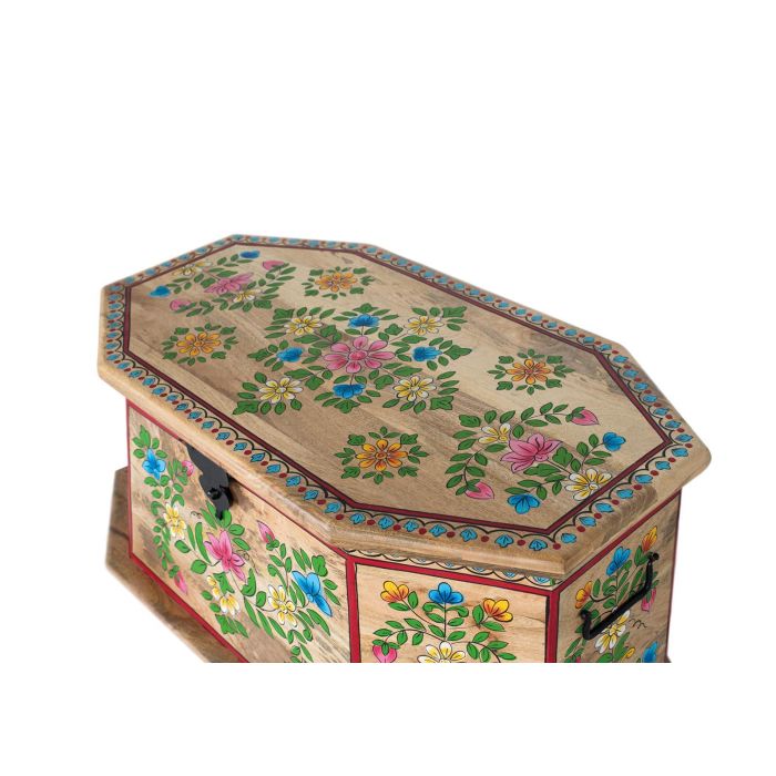 Giner y Colomer Baúl de Madera de Mango Pintado a Mano, 35x87x41 cm 3