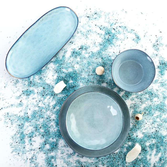 Quid Bol Cerámico Boreal Azul 16 cm con Relieve Orgánico - Juego de 6 Unidades 100% Higiénico Apto Lavavajillas y Microondas 1 Quid Bol Cerámico Boreal Azul 16 cm con Relieve Orgánico - Juego de 6 Unidades 100% Higiénico Apto Lavavajillas y Microondas 1