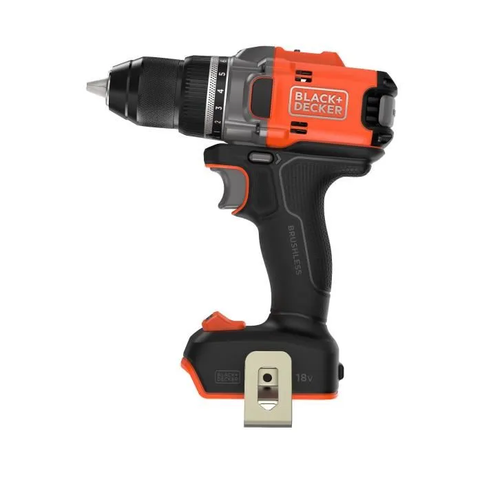 BLACK+DECKER Taladro Atornillador de Impacto Inalambrico 18V Sin Escobillas BLD683D2XK-QW + 2 Baterias 2Ah + Cargador 5