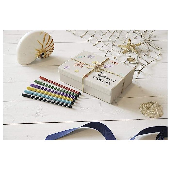 Stabilo Rotulador Pen 68 Max 768/26 Punta de Fibra Biselada, Color Albaricoque para Creatividad y Hand Lettering