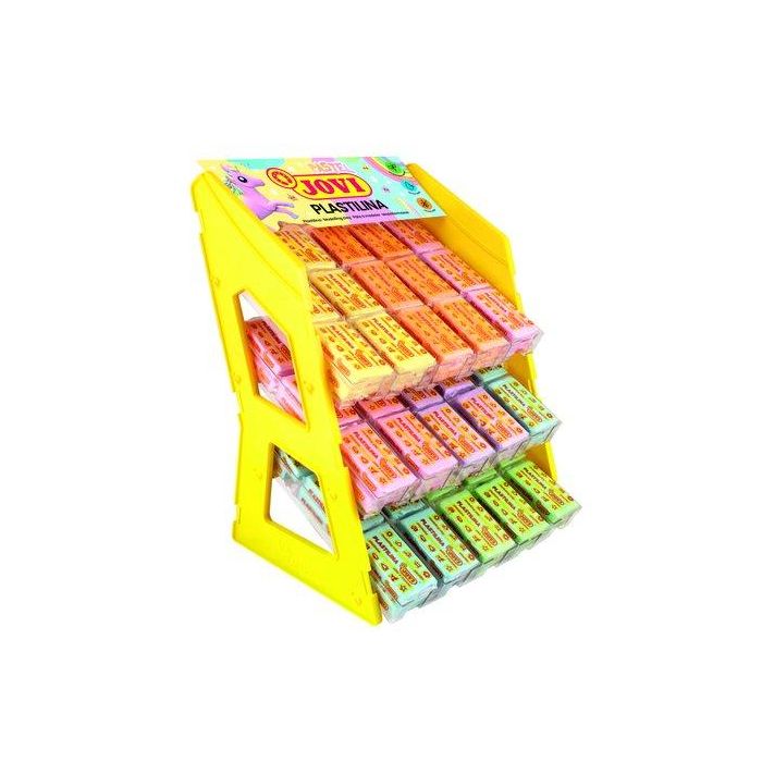 Plastilina Jovi 70 Pastilla 50 Gr. Surtido Colores Pastel Expositor De 180