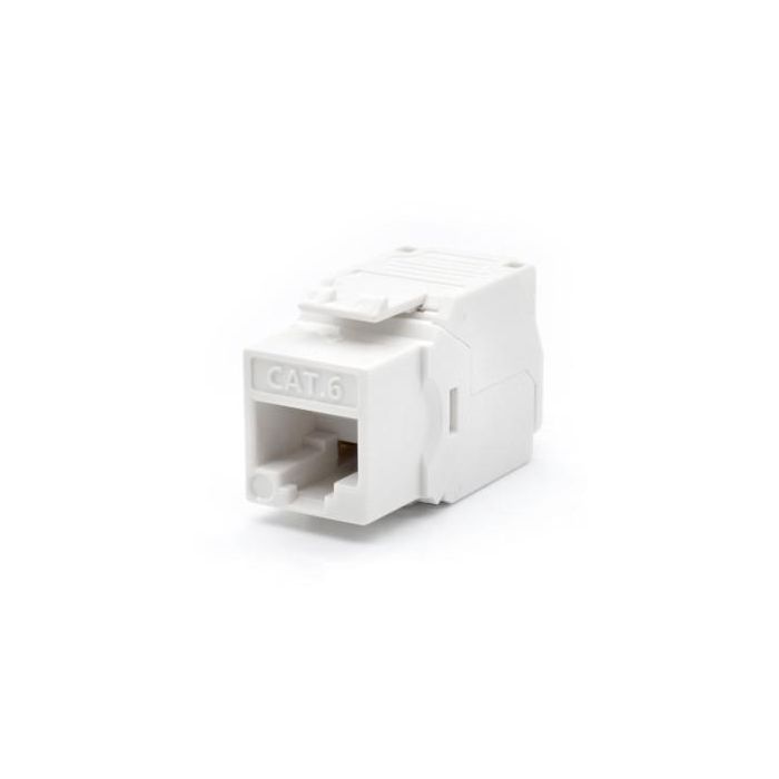 WP WPC-KEY-6UP-TL/W Conector RJ45 Cat6 Blanco ABS para cable 26/22 AWG -40~68°C Certificado ISO/IEC