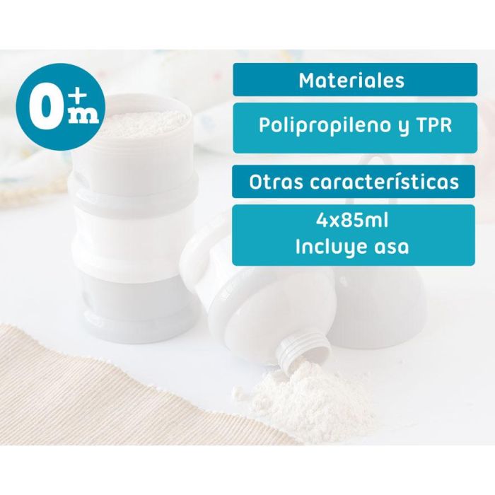 Dosificador Torre De Leche En Polvo Grises 340 mL 4 Dosificador Torre De Leche En Polvo Grises 340 mL 4