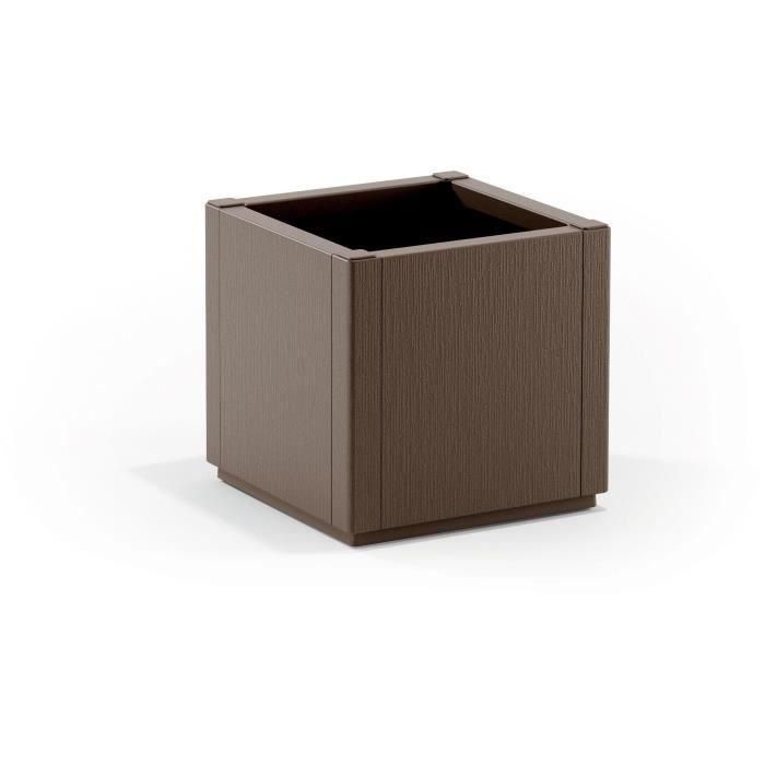 Stefanplast STE8003507687035 Jardinera Cuadrada ETHICA Taupe 38 L