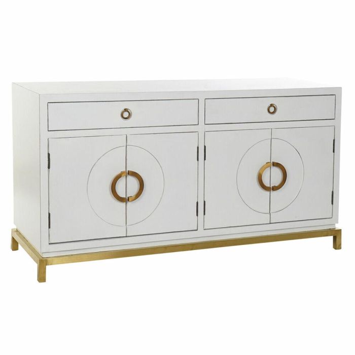 Aparador DKD Home Decor Kamakura Blanco Dorado Metal Álamo 150 x 50 x 80 cm (150 x 50 x 80 cm) Aparador DKD Home Decor Kamakura Blanco Dorado Metal Álamo 150 x 50 x 80 cm (150 x 50 x 80 cm)