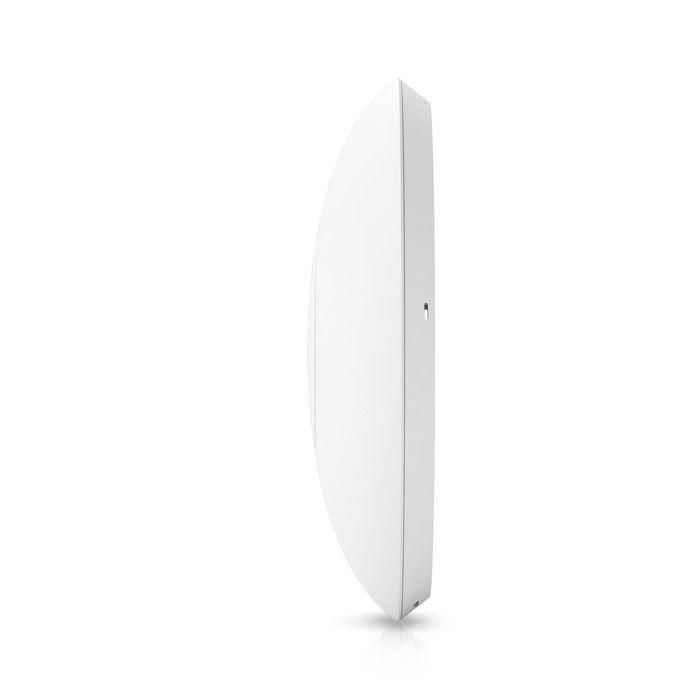 Ubiquiti WiFi 7 AP, 6 GHz, 8 spatial streams, 2.5 GbE RJ45 port, PoE+, 44-57V DC, polycarbonate, aluminum, white 3