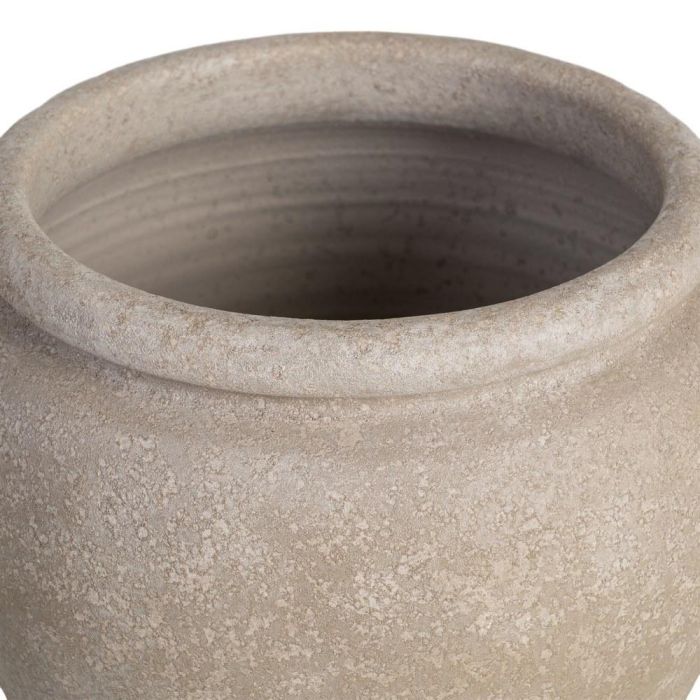 Macetero Crema Cerámica Decoración 30 X 30 X 29 cm