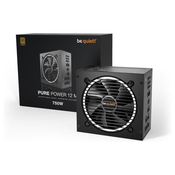 Be Quiet! PURE POWER 12 M 750W 80 PLUS Gold Fuente de Alimentación ATX 3.1 Modular Negra Be Quiet! PURE POWER 12 M 750W 80 PLUS Gold Fuente de Alimentación ATX 3.1 Modular Negra