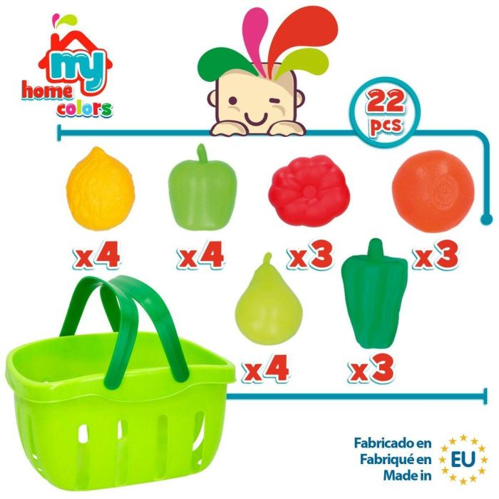 Set de Alimentos de Juguete Colorbaby 22 Piezas (12 Unidades) 3 Set de Alimentos de Juguete Colorbaby 22 Piezas (12 Unidades) 3