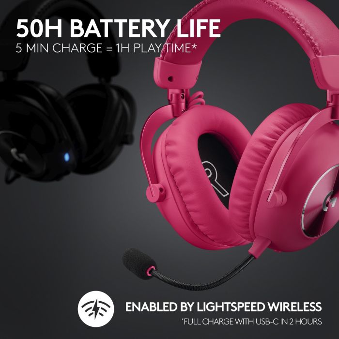 Logitech G PRO X 2 LIGHTSPEED WRLS Headset Inalámbrico para Gaming, Auriculares de Diadema Rosa, Compatible con PS5, PS4 y Switch 13 Logitech G PRO X 2 LIGHTSPEED WRLS Headset Inalámbrico para Gaming, Auriculares de Diadema Rosa, Compatible con PS5, PS4 y Switch 13