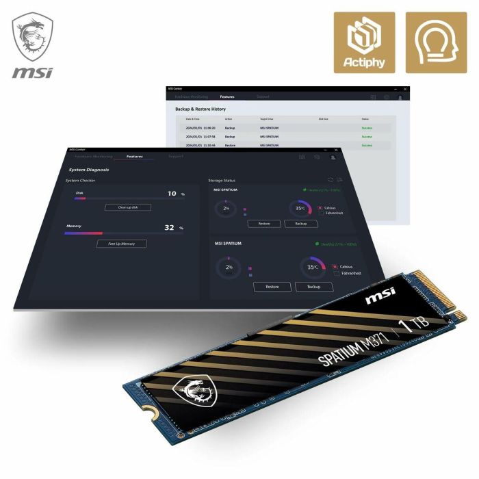 Disco Duro MSI S78-440L870-P83 1 TB SSD 10