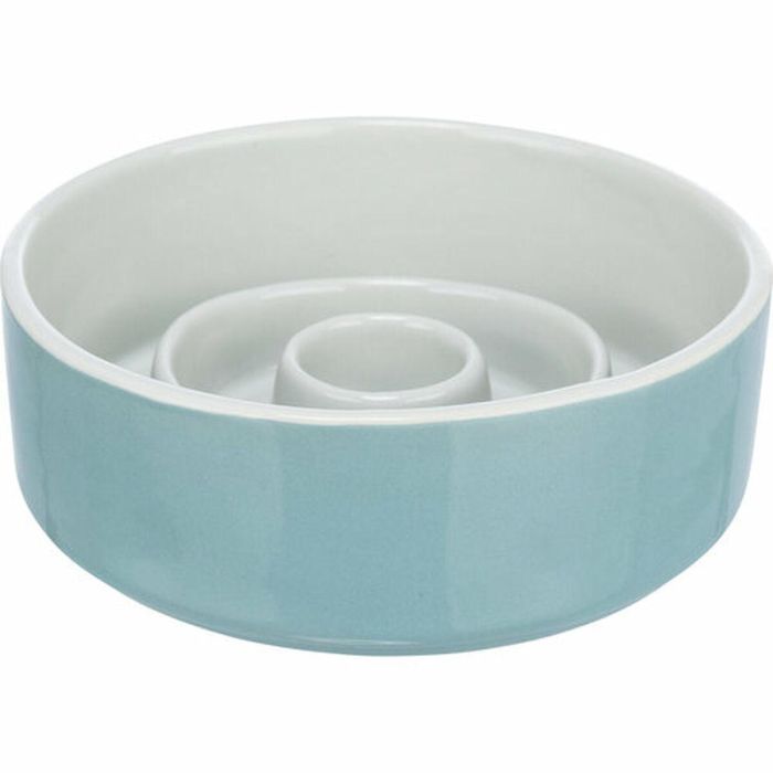 Comedero para Perro Trixie Slow Feeding Azul Gris Ø 14 cm 450 ml 9