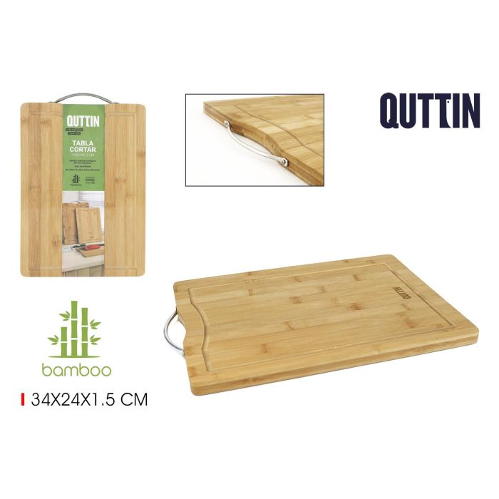 Quttin Tabla de Cortar de Bambú, 34 x 24 x 1.5 cm (12 Unidades) Quttin Tabla de Cortar de Bambú, 34 x 24 x 1.5 cm (12 Unidades)