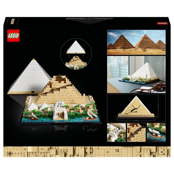 LEGO 21058 Architecture La Gran Pirámide de Giza, modelo de hobby creativo para construir, monumento mundial y decoración