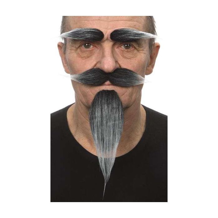 Bigote, perilla y cejas adulto talla única 1 Bigote, perilla y cejas adulto talla única 1