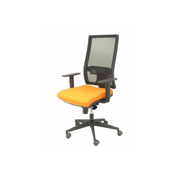 Silla Piqueras Y Crespo Horna Brazos Regulables Mecanismo Sincro Apoyo Lumbar Respaldo Malla Transpirable Y Asiento Tapizado Bali Naranja