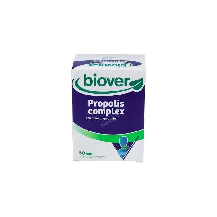 BIOVER Própolis Complex con Vitamina C y Echinácea para Garganta y Sistema Inmune, 50 Comprimidos