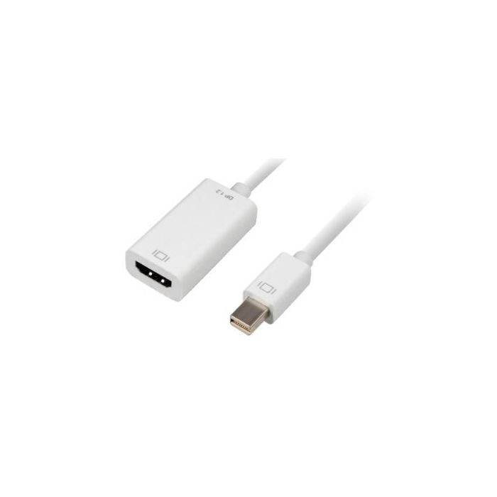 Sharkoon Adaptador Mini DisplayPort a HDMI 0.15m Blanco 4K (3840x2160) - Cable con Contactos Chapados en Oro