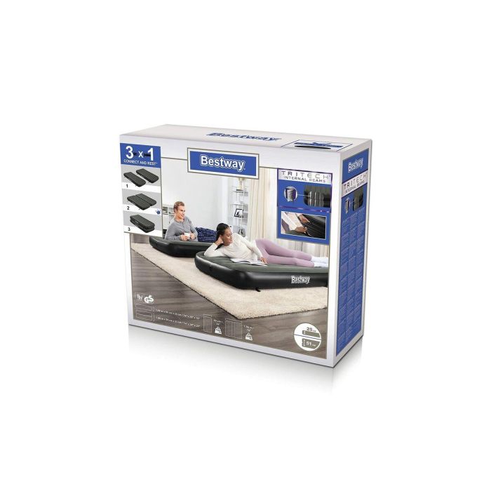 Bestway Airbed Tritech™ Connect and Rest™ Cama Hinchable 3 en 1 - Individual, Elevada o King Size - 188x99x25 cm - Soporta 150 kg 31 Bestway Airbed Tritech™ Connect and Rest™ Cama Hinchable 3 en 1 - Individual, Elevada o King Size - 188x99x25 cm - Soporta 150 kg 31