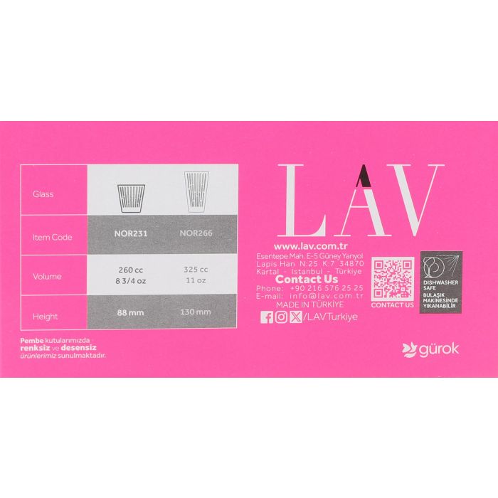 Set de 6 vasos Nora 255 cc - Lav (8 Cajas) 2 Set de 6 vasos Nora 255 cc - Lav (8 Cajas) 2