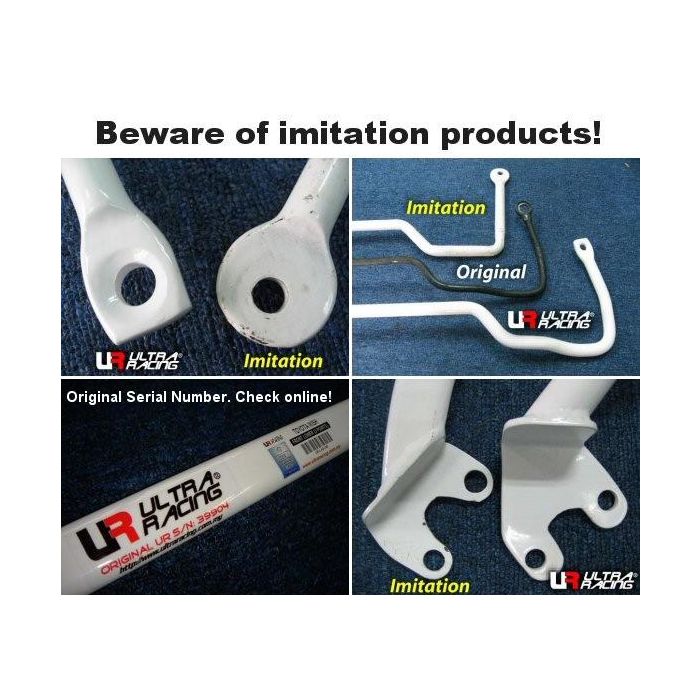 Ultra Racing Refuerzo de Chasis delantero superior Strutbar URTW2-1008 para Mazda RX-7 FC (1986-1991) - Aumenta rigidez y estabilidad