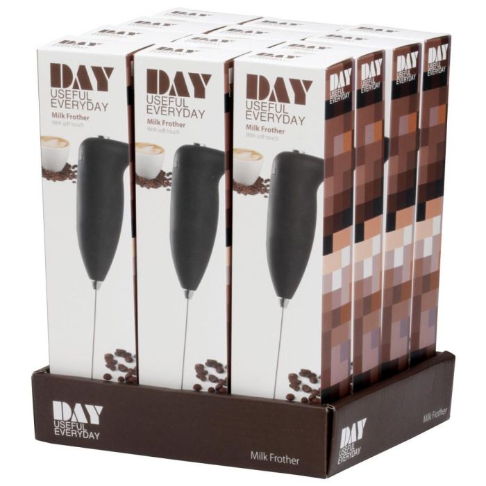 Day Batidor Leche Eléctrico de Acero Inoxidable y Plástico para Espuma de Bebidas 3