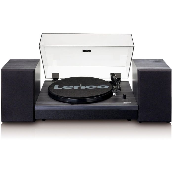Lenco LS-300 Tocadiscos de tracción por correa Automático Negro de Madera con Bluetooth y Altavoces Integrados