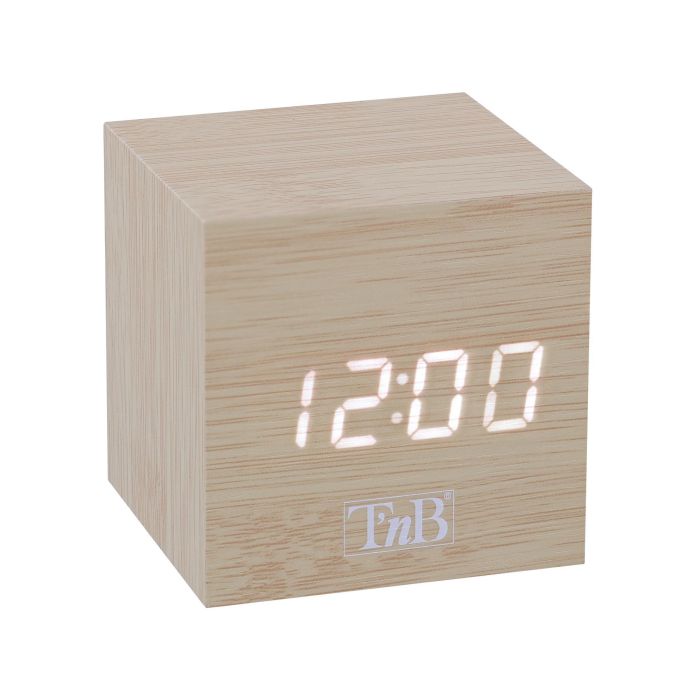 TNB JOY - Reloj LED 3 alarmas - efecto madera