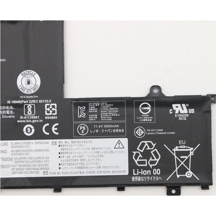 Lenovo Battery for Lenovo devices, 11.4V voltage, 45Wh capacity, 3 cells, 4000 mAh, lightweight design for reliable use. 2 Lenovo Battery for Lenovo devices, 11.4V voltage, 45Wh capacity, 3 cells, 4000 mAh, lightweight design for reliable use. 2