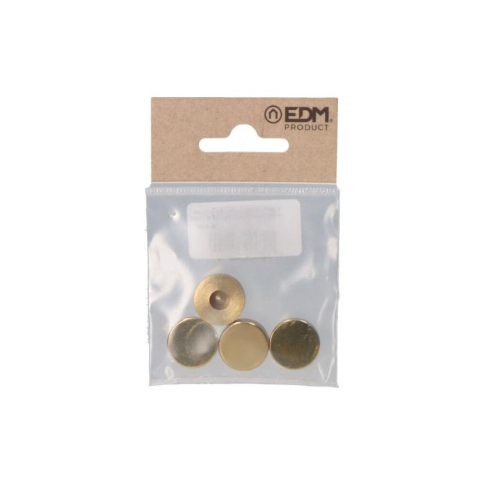 Pack 4 uds. embellecedor latón roscado liso 18 mm pulido 1