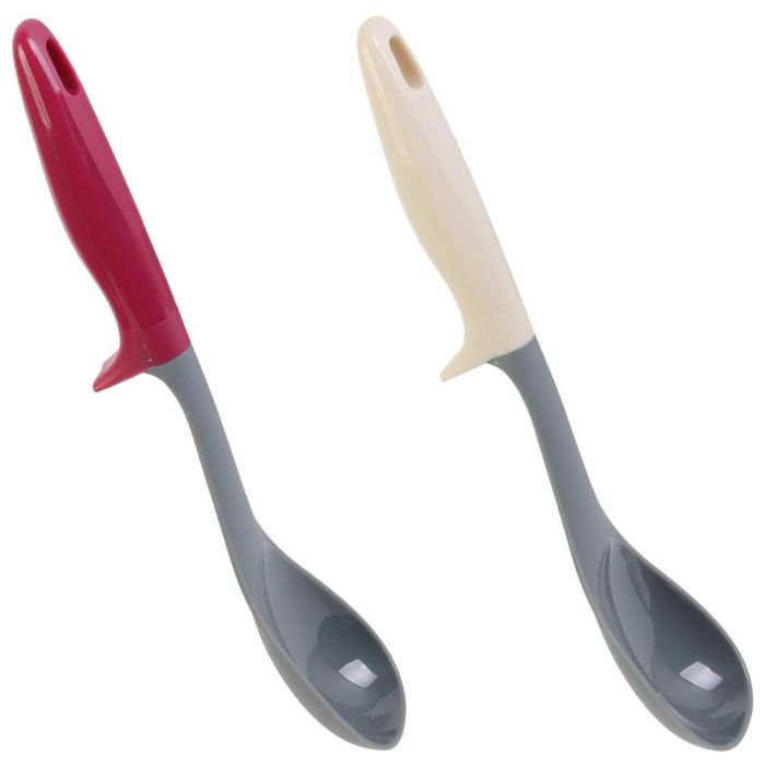 Cook Concept Cuchara para Servir Alimentos 7x3,8x32,5 cm Colores Surtidos Antirayaduras con Soporte 2 Cook Concept Cuchara para Servir Alimentos 7x3,8x32,5 cm Colores Surtidos Antirayaduras con Soporte 2