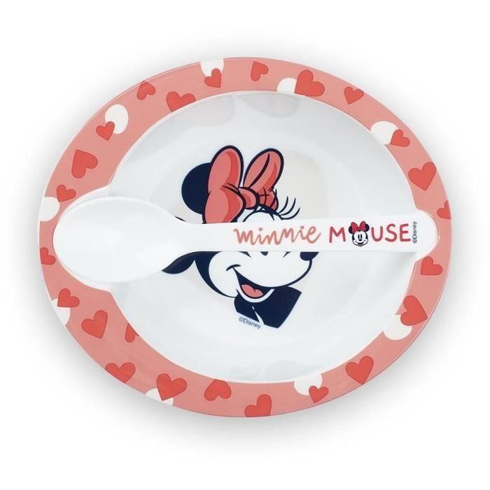 Set Comida Microondas Bowl + Cuchara Minnie