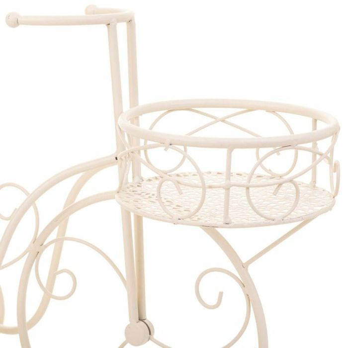 Soporte para Maceta Alexandra House Living Blanco Metal Hierro Bicicleta 30 x 61 x 55 cm 2