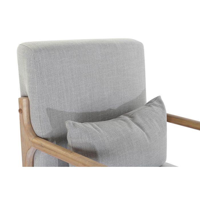 DKD Home Decor Mecedora Sixties Gris Claro Natural 88 x 78 x 66 cm 2