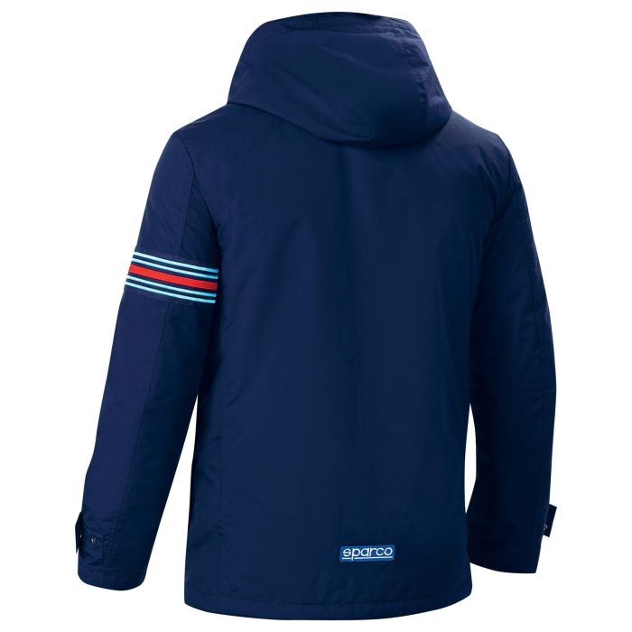 Sparco S01330MRBM2M Chaqueta de Campo Martini Talla M Azul Impermeable Alta Calidad Bolsillos Capucha Desmontable 1