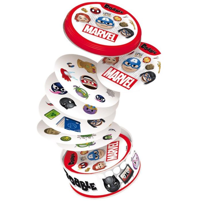 Asmodee Juego Dobble Marvel Dobmar01Es Tarjetas Juego de Mesa para Niños y Adultos +6 Años 1