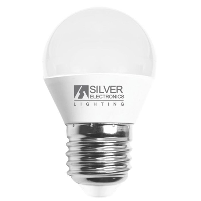 Silver Bombilla LED Decorativa Esférica 6W Equivalente 65W Luz Neutra 4000K