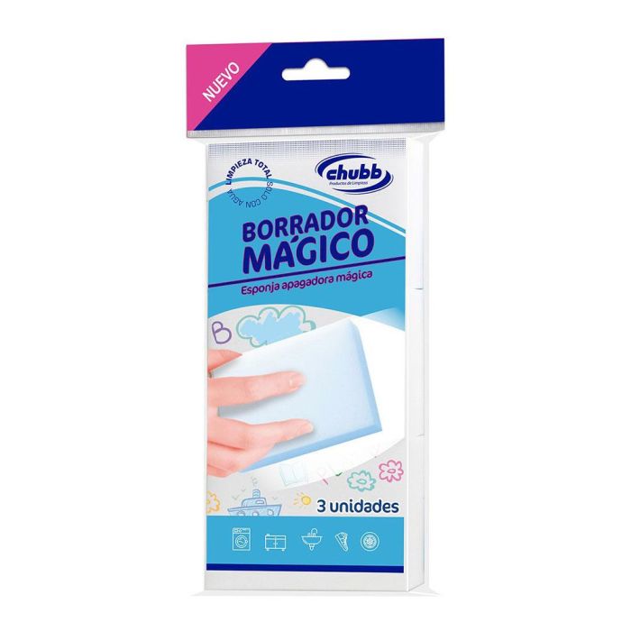 Chubb Borrador mágico c01153 3 uds 10x7x3cm, elimina manchas en múltiples materiales