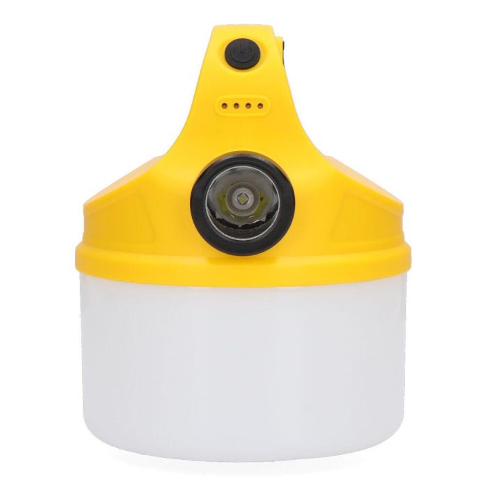 Edm Linterna/Farol de Camping Recargable 18W 500lm con Indicador de Carga y 2 Baterías 1200mAh 1