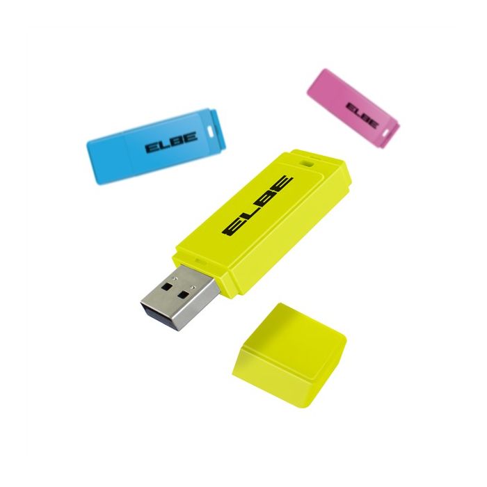 Pack De 3Ud. Pendrive 32Gb Usb2.0 Azul-Amarillo-Rosa ELBE USB-332 7