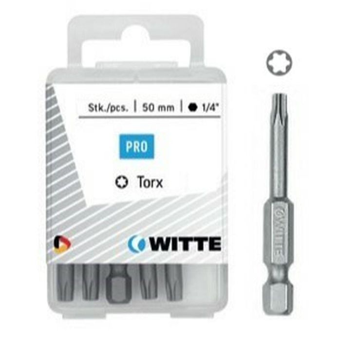 Juego de puntas WITTE Torx TX 10 5 Unidades 1 Juego de puntas WITTE Torx TX 10 5 Unidades 1