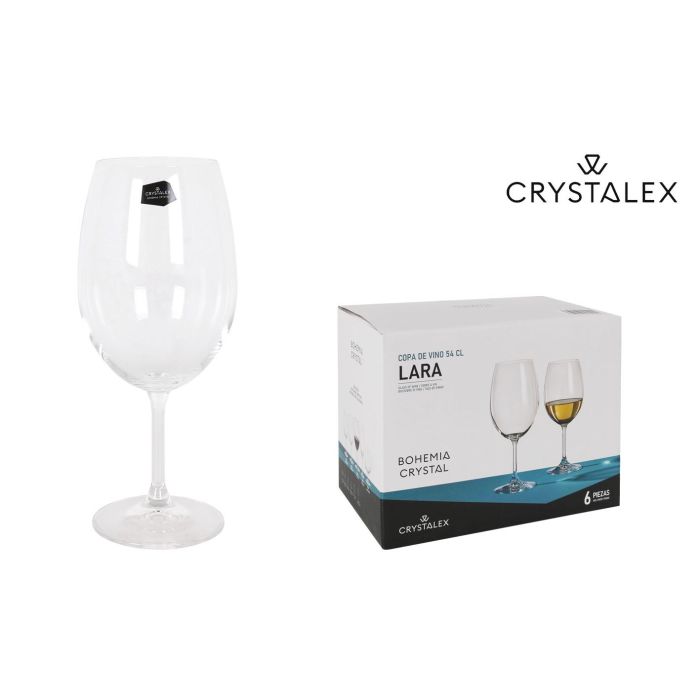 Set 6 Copas Vino Cristal Bohemia 540 cc Lara (4 Cajas) Set 6 Copas Vino Cristal Bohemia 540 cc Lara (4 Cajas)